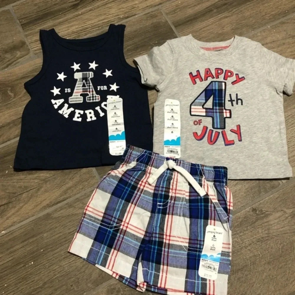 NWT jumping beans summer 6M bundle July 4th